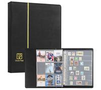 Uncle Paul 3 Ring Binder Albums - 12.5" x 10" Black Cover Binders Compatible with 9-Hole 11-Hole Pocket Pages Universal for Stamps Coins Banknotes Documents BU04BK3R