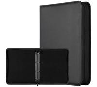 Uncle Paul 4 Ring Binder Album with Zipper, Large Capacity Collection Artificial Leather Folder for Coins Banknotes Stamps, Inner Pages Not Included BC0301