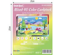 Uncle Paul 40 Sheets Mixed 40 Colors Cardstock - 8.5'' x 11'' Double-sided Cover Card Stock 65lb Printer Paper Perfect for Scrapbooking, Crafts, Business Cards 180gsm UAP25MX040