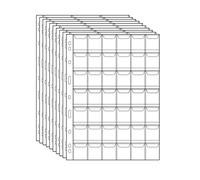 Uncle Paul 420 Pocket Coin Pages - 42 Grids/Page Plastic Coin Holders Stamp Currency Protector Coin Collecting Supplies 10 Sheets CS03042