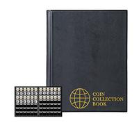 Uncle Paul 420 Pockets Coin Albums - 1.2x1.1 inch Grid Black Coin Book 10 Pages Coin Collection Holder Letter Size Coin Storage Book 3.0x2.8 cm Pocket CS0242BK