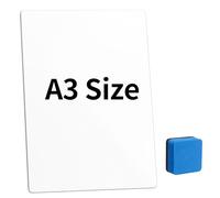 Uncle Paul A3 Dry Erase White Board - 16.5"X11.8" Double-Sided Mini Whiteboard Portable 42×30cm Writing Borad with Eraser for Kids, Students, Teachers, Classroom, Home, Office CP05A301