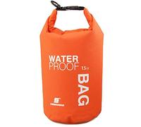 Uncle Paul Boat Dry Bags - Orange 15L Waterproof Bag For Drifting Boating Kayaking Fishing Rafting Swimming Camping Canoeing Surfing 15 Litres
