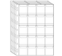 Uncle Paul Coin Collecting Sleeves 20 Pockets 5 Sheets Storage Insert Pages