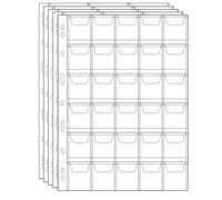 Uncle Paul Coin Collecting Sleeves 30 Pockets - 5 Sheets Standard 9-Hole Coin Storage Insert Pages CS03530
