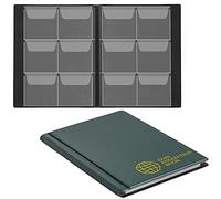Uncle Paul Coin Collection Album 60 Pockets - 4.5x4.5cm/1.8x1.8 inch Coin Storage Holder Book Money Penny Pocket for Collectors Green CS0106GR