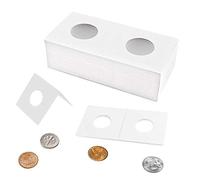 Uncle Paul Coin Flips 50PCS - 35mm/1.4inch Coin Cardboard Holders Protection Coin PET Envelopes for 2x2 inch Collection pocket CS07350