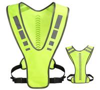 Uncle Paul Reflective Running Gears - Adjustable Hi Vis Vest with Pocket for Men Women, High Visibility Safety Vest for Running Cycling Jogging Hiking Dog Walking Sports Adults Kids