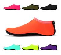 Uncle Paul Water Socks - Unisex Indoor Sock Water Shoes Yoga Socks Barefoot Beach Surf Diving Home Slipper Pool for Kids Adults Orange Size M EU 35-36 UK 4/5 Adults SWA15ORM