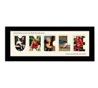 Uncle Photo Frame Thank the Stars letters cut out using Quality Board 899A (Black Finish Frame Cream Mount We thank the Stars)