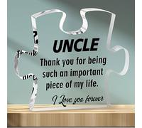 Uncle Puzzle Piece Acrylic Plaque Best Uncle Gifts from Niece And Nephew Birthday Christmas
