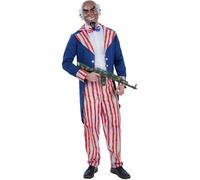Uncle Sam Patriot USA Horror Halloween Fancy Dress Costume