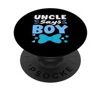 Uncle Says Boy Gender Reveal Party Team Blue Voting PopSockets Adhesive PopGrip
