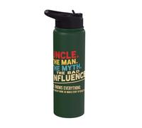 Uncle The Man The Myth The Bad Influence Stainless Steel Insulated Water Bottle