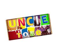 Uncle To be Chocolate Bar Wrapper Novelty Gift Present For New Baby Marriage Birthday Christmas CH-9650 (without chocolate bar (wrapper only))