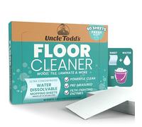 Uncle Todd's Ultra Concentrate Floor Cleaner Mop: 60 Natural Sheets, 100% Soluble Mop - Wood and Solid Wood Floor Cleaner with Dirt-Fighting Enzymes, Free Packaging