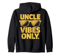 Uncle Vibes Only Sunglasses Chill Family Fun Zip Hoodie