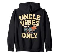 Uncle Vibes Only Sunglasses Grill Chill Family Fun Zip Hoodie