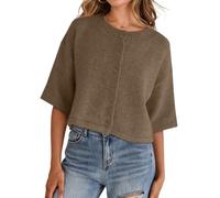 UNCLECAT Women's Lightweight Cropped Cardigan Sweater | Short Sleeve Cardigan to Wear Over Dresses, Button Up, Solid Knit, 2026 Spring Fall, Office, Wedding Guest, Knitwear