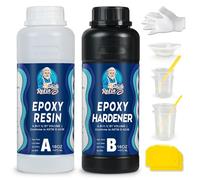 UncleResin 32oz Epoxy Resin Kit - Easy Mix 1:1 Crystal Clear Epoxy Resin Self Leveling No Yellowing No Bubble Casting Resin for Art Crafts, Jewelry Making, Wood & Resin Molds
