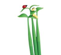 UncleS 3 Pcs/Set Neutral Pen Leaves Gel Pen Stationery 0.5mm Smooth Writing Journaling Lovely Gift