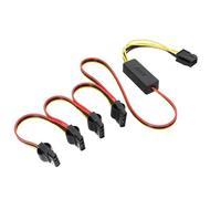 UncleS 6Pin To 4Pin Hard Drives Cord 12V To 5V Step Down Disk Power Adapter Converters Cable For Drives Disk Easy Installation Adapter