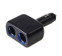 UncleS Adjustable Car Charging 2 in 1 Double Socket Power Adapter with Beautiful LED Lighting for 12V/24V Vehicles Car Charging Adapter