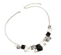 UncleS Alloy Geometric Pendant Necklace Women Elegant Multifuntional Clavicle Alloy Texture For Office Party Geometric Square Chain Necklace For Women