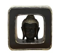 UncleS Antique Resins Buddhas Head In Frame Figurine Buddhist Head Sculpture Meditations Decors For Living Room Study Shelf Buddhas In Frame Sculpture