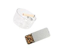 UncleS Bird Waste Management Sett For Parrots Training Stand Never Slip Outside Aluminum Bowl Cage Mounted Accessory Conure Cage Accessory With Food Bowl