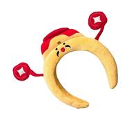 UncleS Cartoon Plush Headband God Of Wealth/Dragon Head Hairband For New Year Gathering Festival Theme Face Washing Headpiece God Headband