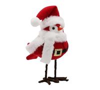 UncleS Christmas Decoration For Home Redness Simulated Birds Figurine Winter Birds Christmas Table Top Featherlys Friend Holiday Tabletop Decoration