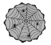 UncleS Classical Black Lace Tablecloth Halloween Spiderweb Design Long Last Polyester Table Runner for Parties and Gatherings Spiderweb Lace Tablecloth