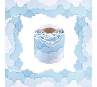UncleS Cloud Mass Border Trim Wall Sticker 32.8ft Long Bulletin Board Border for Chalkboard Notice Board Decoration Kids Room Creative Wall