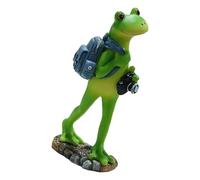 UncleS Collectible Resins Traveling Boating Frogs Figurine Miniature For Home And Office Decoration Animal Statue Ornament Collectible Frogs Figurine
