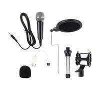 UncleS Condenser Mic Set Foam Filter Shock Mount For Musical Instrument& Podcast Studio With Easy Device Connection 3.5mm/USB Live Broadcasting Microphone