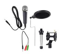 UncleS Condenser Mic Set Foam Filter Shock Mount For Musical Instrument& Podcast Studio With Easy Device Connection 3.5mm/USB Live Broadcasting Microphone