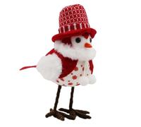 UncleS Decorative Bird Plush Bird Statue Accessories Bookshelfs Adornment For Christmas Celebration Winter Decorations Plush Decorations