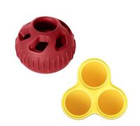 UncleS Dog Chew Toy For Small To Large Breeds Leak Food Fillable Treat Ball Teether Silicone Training Toy To Relieve Boredom Food Grade Silicone Dog Chew
