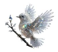 UncleS Double Sided Bluebird Sun Catcher Stained Glass Acrylic Window Hanging Crystal Suncatchers For Living Rooms Easy Hanging Chain Rope Bird Ornament