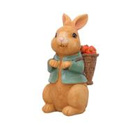 UncleS Easter Standing Figurines With Carrot And Basket Tabletop Statues Miniature Ornament Cute Photo Props Gifts Decor Easter Decoration