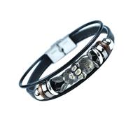 UncleS Elegant Handwoven Easter Rabbits Leather For Men And Women Zincs Alloy Clasp Wrist Strap Holiday Culture Gift Fashion Enthusiast Jewelry