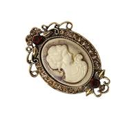 UncleS Elegant Vintage Cameo Brooch Pin Set with Antiqued Gold Finish Sparkly Alloy Cameo Lapel Pin for Women Jewelry
