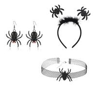 UncleS Halloween Earrings Headband And Collar Set Cosplay Jewelry Styling Decoration For A Fun Celebration Cosplay Jewelry