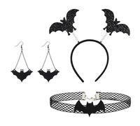 UncleS Halloween Earrings Headband And Collar Set Cosplay Jewelry Styling Decoration For A Fun Celebration Cosplay Jewelry
