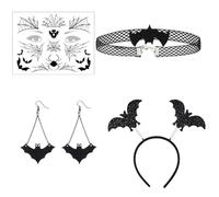 UncleS Halloween Earrings Headband And Collar Set Cosplay Jewelry Styling Decoration For A Fun Celebration Cosplay Jewelry