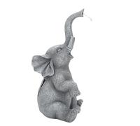 UncleS Hand Painted Elephant Sculpture Solar Power Garden Yard Art Ornament Solar Garden Yard Art Decoration For Outside Resin