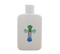 UncleS Holy Water Bottle With Screw Lid Holy Water Empty Container Crosses Pattern Lotion Bottle Religious Accessories Empty Container