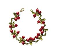 UncleS Korean Beads Vintage Forest Plant Series Bracelets Fashionable Leaves Beaded Bangles for Women Teen Girls Leaves