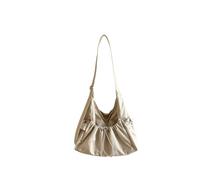 UncleS Korean Inspired Nylon Crossbody Bag with Pleated Detailing and Adjustable Shoulder Strap for Casual or Travel Use Stylish Ruffle Detail Adjustable Shoulder Bag